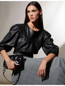 Morgan Γυναίκες Μπλουζάκια Μπλουζάκι 212-OBYLI Μαύρο Regular Fit -Εξοδος Morgan Κατάστημα unnamed file 945