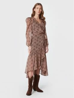 Morgan Γυναίκες Καθημερινά Φορέματα Φόρεμα καθημερινό 222-ROLMI.F Καφέ Regular Fit