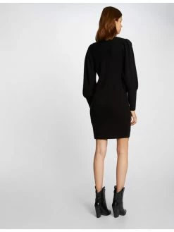 Morgan Γυναίκες Πλεκτά Φορέματα Φόρεμα υφασμάτινο 212-RMDALA Μαύρο Regular Fit -Εξοδος Morgan Κατάστημα unnamed file 964