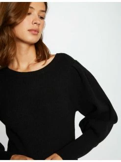 Morgan Γυναίκες Πλεκτά Φορέματα Φόρεμα υφασμάτινο 212-RMDALA Μαύρο Regular Fit -Εξοδος Morgan Κατάστημα unnamed file 965