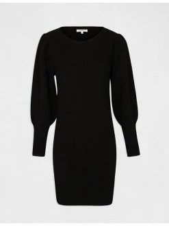 Morgan Γυναίκες Πλεκτά Φορέματα Φόρεμα υφασμάτινο 212-RMDALA Μαύρο Regular Fit -Εξοδος Morgan Κατάστημα unnamed file 967