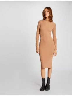 Morgan Γυναίκες Πλεκτά Φορέματα Φόρεμα υφασμάτινο 212-RMLULA Καφέ Slim Fit 9 Morgan Γυναίκες Πλεκτά Φορέματα Φόρεμα υφασμάτινο 212-RMLULA Καφέ Slim Fit -Εξοδος Morgan Κατάστημα unnamed file 969