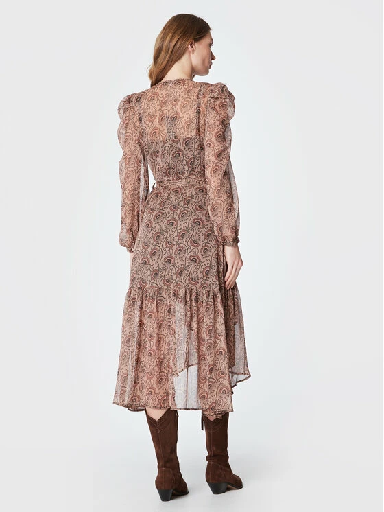 Morgan Γυναίκες Καθημερινά Φορέματα Φόρεμα καθημερινό 222-ROLMI.F Καφέ Regular Fit 5 Morgan Γυναίκες Καθημερινά Φορέματα Φόρεμα καθημερινό 222-ROLMI.F Καφέ Regular Fit - Image 3