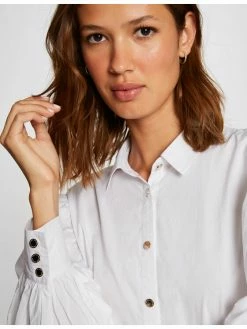 Morgan Γυναίκες Casual Πουκάμισα Πουκάμισο 212-CHAME Λευκό Regular Fit 11 Morgan Γυναίκες Casual Πουκάμισα Πουκάμισο 212-CHAME Λευκό Regular Fit -Εξοδος Morgan Κατάστημα unnamed file 983