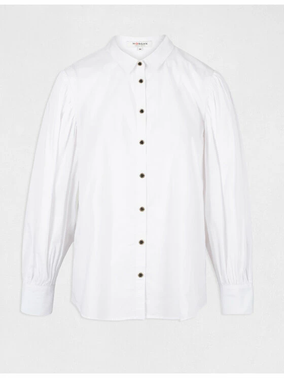 Morgan Γυναίκες Casual Πουκάμισα Πουκάμισο 212-CHAME Λευκό Regular Fit 8 Morgan Γυναίκες Casual Πουκάμισα Πουκάμισο 212-CHAME Λευκό Regular Fit - Image 6