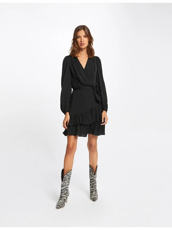 Morgan Γυναίκες Καθημερινά Φορέματα Φόρεμα καθημερινό 212-RANNY Μαύρο Slim Fit 4 Morgan Γυναίκες Καθημερινά Φορέματα Φόρεμα καθημερινό 212-RANNY Μαύρο Slim Fit - Image 2