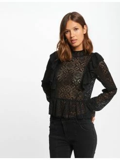 Morgan Γυναίκες Μπλουζάκια Μπλουζάκι 212-TVOL Μαύρο Regular Fit