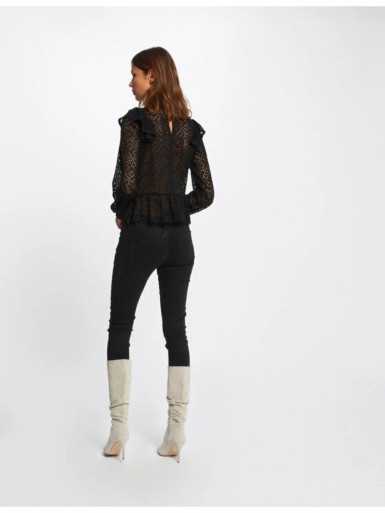 Morgan Γυναίκες Μπλουζάκια Μπλουζάκι 212-TVOL Μαύρο Regular Fit 4 Morgan Γυναίκες Μπλουζάκια Μπλουζάκι 212-TVOL Μαύρο Regular Fit - Image 2